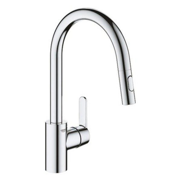 Grohe Get1-gats keukenkraan m. hoge draaibare uitloop m. handdouchevoorsprong 22.3cmchroom 31484001