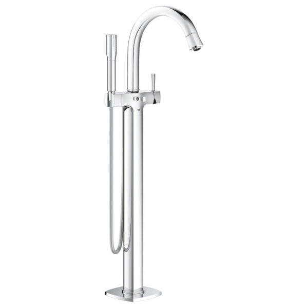 GROHE Grandera Freestander badkraan met omstel met douchehouder met handdouche en doucheslang 125cm chroom 23318000