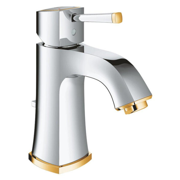 GROHE Grandera waterbesparende wastafelkraan met waste chroom/goud 23303IG0