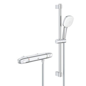 GROHE Grohtherm 1000 Comfortset - thermostatisch - HOH=12cm - zonder koppeling - 60cm - chroom 34822005