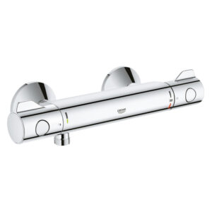 GROHE Grohtherm 800 douchekraan thermostatisch met koppelingen EcoJoy en volumegreep met ecobutton chroom 34558000