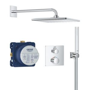 GROHE Grohtherm Perfect Cube Doucheset - inbouw thermostaat - hoofddoucheset - 31cm - chroom 34870000