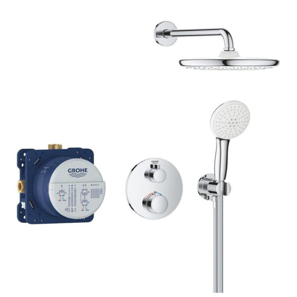 GROHE Grohtherm Perfect Tempesta Doucheset - inbouw thermostaat - hoofddoucheset - 25cm - chroom 34872000