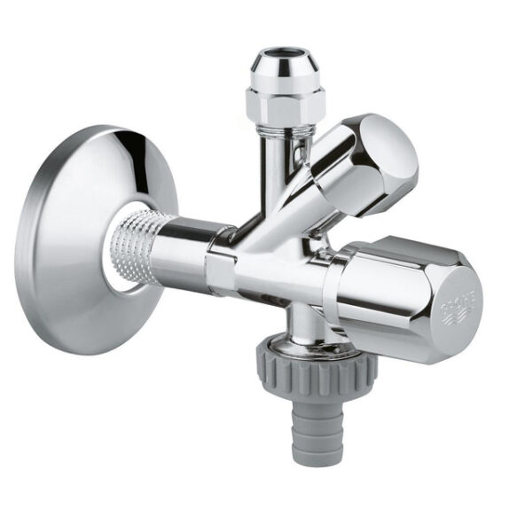 GROHE hoekstopkraan knel 1/2 x3/8 met kunststof greep chroom 22035000