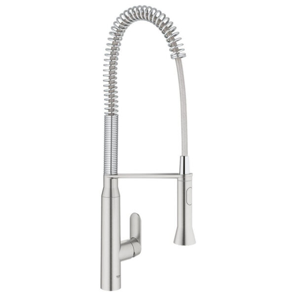 GROHE K7 Keukenkraan - hoog - 2 straalsoorten - met profesionele handdouche - supersteel geborsteld 32950DC0