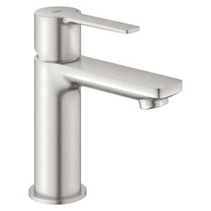 GROHE Lineare New waterbesparende wastafelkraan XS-size met temperatuur begrenzer en klikwaste supersteel 23791DC1