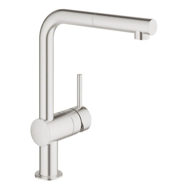 GROHE Minta Keukenkraan - hoog - uittrekbare l uitloop - supersteel geborsteld 32168DC0