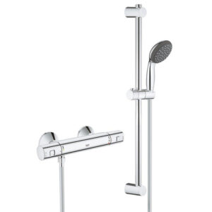 GROHE Precision Start renovatieset met douchekraan thermostatisch met koppelingen met glijstangset chroom 34597000