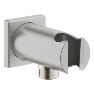 GROHE Rainshower Wandaansluitbocht - 1/2" - met houder - vierkante rozet - supersteel 26659DC0