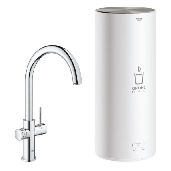 GROHE Red Keukenkraan - hoog - 3 in 1 - c uitloop - l size boiler - chroom 30031001