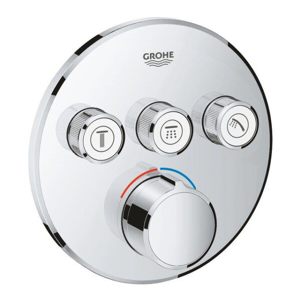 Grohe SmartControl Inbouwthermostaat - 4 knoppen - rond - chroom 29146000