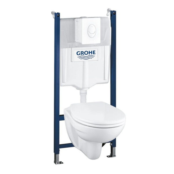 GROHE Solido Bau toiletset - inbouwreservoir - softclose zitting - bedieningsplaat wit - glans Wit 39117000