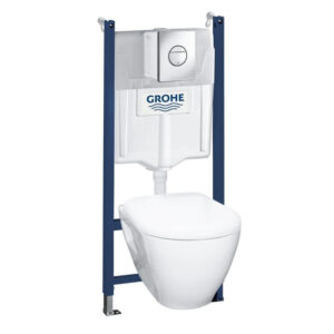 GROHE Solido WC-pack Compact 4-in 1 compleet met bedieningspaneel chroom wit glans 38950000