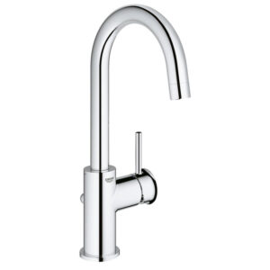 GROHE Start Classic waterbesparende wastafelkraan L-size met afvoerplug met hoge draaibare uitloop chroom 23783000