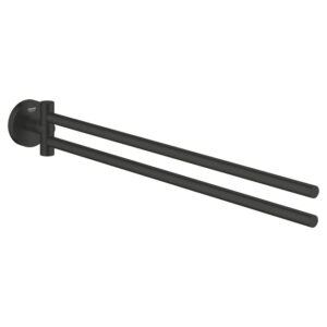 GROHE Start QuickFix Handdoekhouder - 43.9cm - 2-lids - draaibaar - matte black 411832430