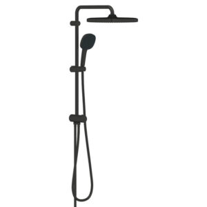 GROHE Tempesta 250 Cube Regendoucheset - 73.6cm - hoofddouche - 25cm - vierkante handdouche - 3 straalsoorten - met omstelkraan - matte black 269772431