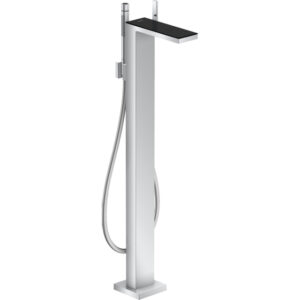 Hansgrohe AXOR MyEdition afbouwdeel v. vrijstaande badkraan met uitloop m. zwart glas met omstel voorsprong 19.6cm chroom 47440600