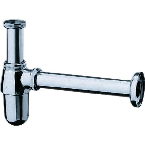 Hansgrohe bekersifon 5/4 met muurbuis met rozet chroom 52053000