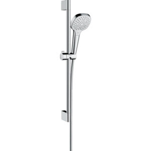 Hansgrohe Croma Select E Multi glijstangset met Croma Select E Multi handdouche EcoSmart 65cm met Isiflex`B doucheslang 160cm wit/chroom 26581400