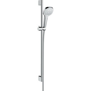 Hansgrohe Croma Select E Multi glijstangset met Croma Select E Multi handdouche EcoSmart 90cm met Isiflex`B doucheslang 160cm wit/chroom 26591400