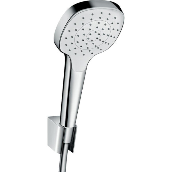 Hansgrohe Croma Select E PorterS badset met Croma Select E 1jet handdouche met wandhouder met Isiflex`B doucheslang 160cm wit/chroom 26412400