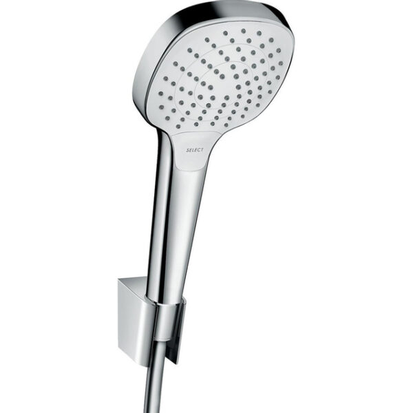 Hansgrohe Croma Select E PorterS badset met Croma Select E Vario handdouche met wandhouder met Isiflex`B doucheslang 125cm wit/chroom 26425400