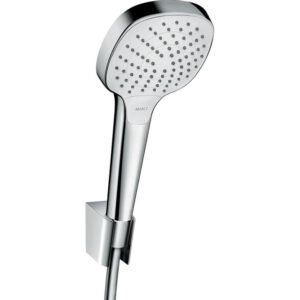 Hansgrohe Croma Select E PorterS badset met Croma Select E Vario handdouche met wandhouder met Isiflex`B doucheslang 160cm wit/chroom 26413400