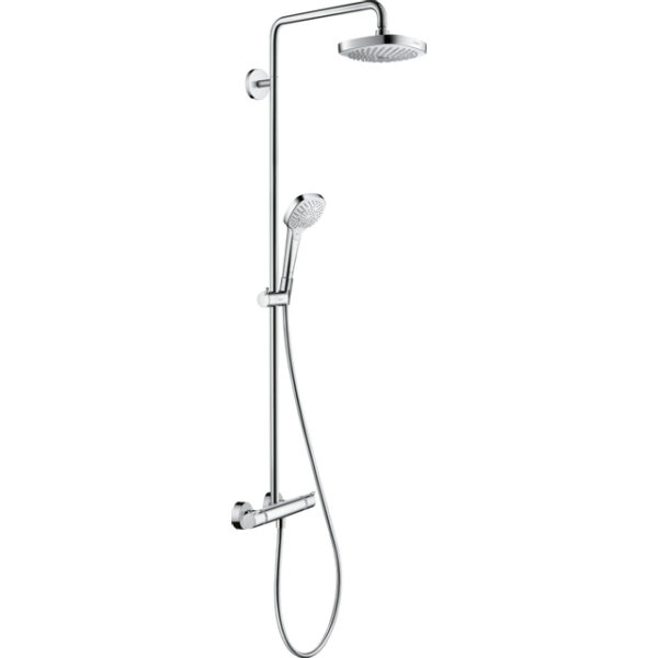 Hansgrohe Croma Select E Regendoucheset - hoofddouche 18cm - Ecostat - thermostatisch - chroom 27256400