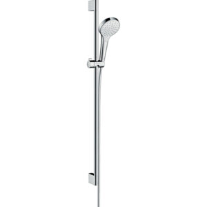 Hansgrohe Croma Select S glijstangset met Croma Select S 1jet handdouche EcoSmart 90cm met Isiflex`B doucheslang 160cm wit/chroom 26575400