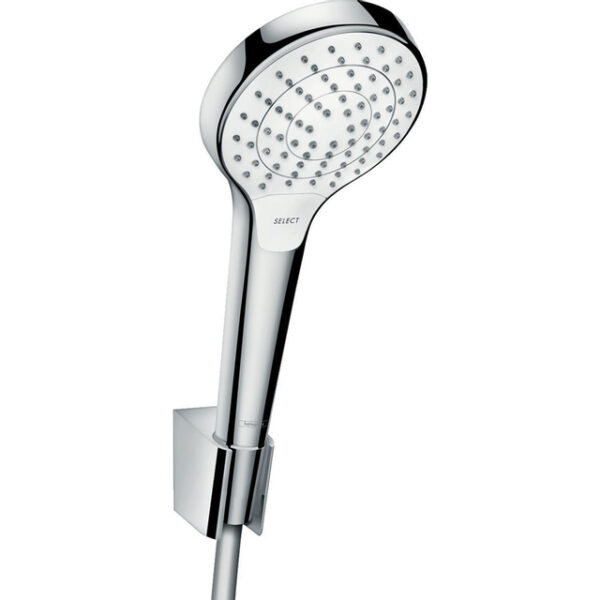 Hansgrohe Croma Select S PorterS badset met Croma Select S Vario handdouche met wandhouder met Isiflex`B doucheslang 125cm wit/chroom 26421400