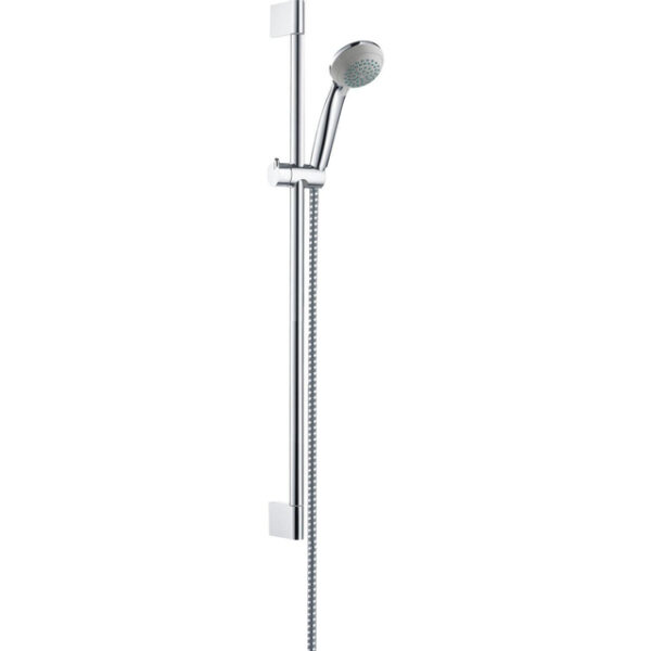 Hansgrohe Crometta 85 Unica glijstangset 65cm inclusief Crometta 85 Green handdouche chroom 27652000