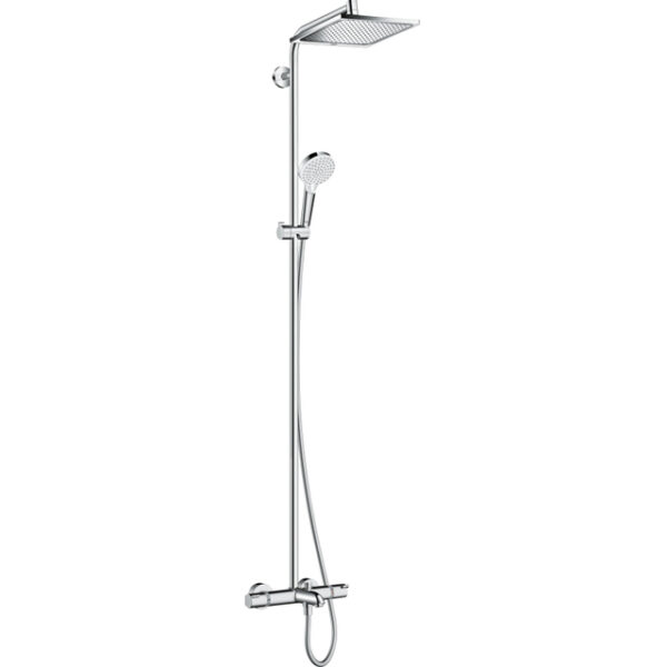 Hansgrohe Crometta e 240 1jet showerpipe met badthermostaat chroom 27298000