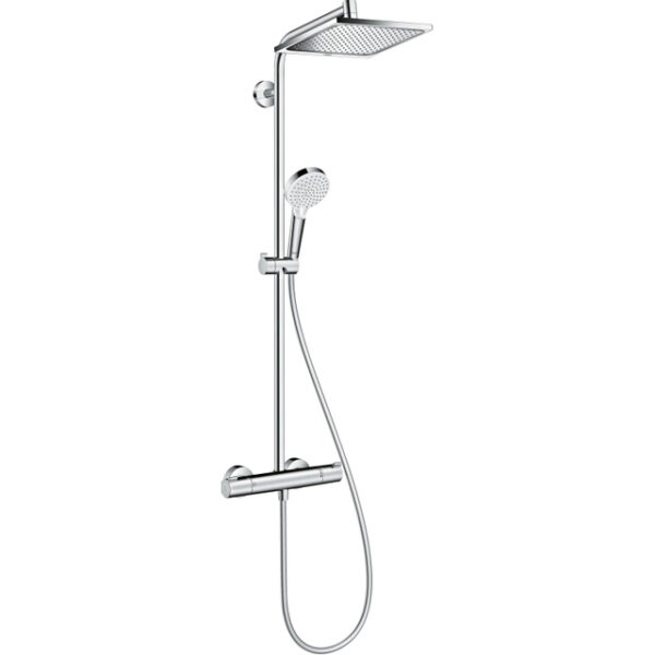 Hansgrohe Crometta e 240 1jet showerpite met thermostaat ecosmart chroom 27281000