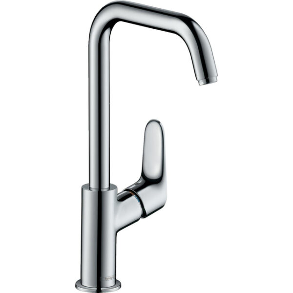 Hansgrohe Focus E2 wastafelkraan met hoge draaibare uitloop inclusief ComfortZone 240 chroom 31519000