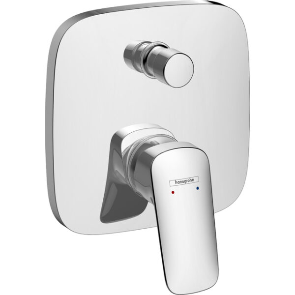 Hansgrohe Logis afdekset badkraan met zekerheidscombinatie chroom 71407000