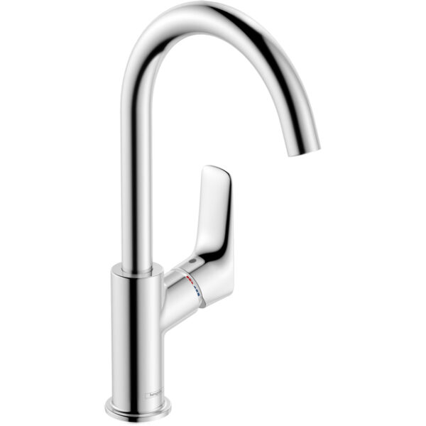 Hansgrohe Logiss wastafelkraan 210 met hoge 120° draaibare uitloop chroom 71131000