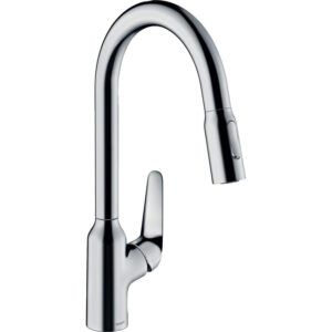 Hansgrohe M42 M429-H220 1-gats keukenkraan m. uittrekbare handdouche m. 360° draaibare uitloop chroom 71800000