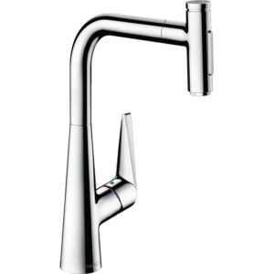 Hansgrohe M51 M5117-H300 1-gats keukenkraan m. uittrekbare handdouche m. 110°/150° draaibare uitloop chroom 73867000