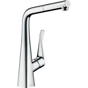 Hansgrohe Metris keukenkraan met uittrekbare kraanuitloop chroom 14821000