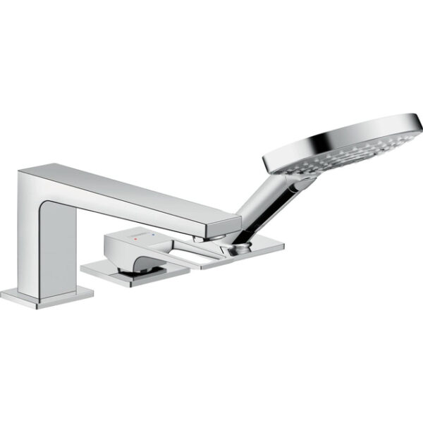 Hansgrohe Metropol 3-gats badrandcombinatie met beugelgreep chroom 74551000