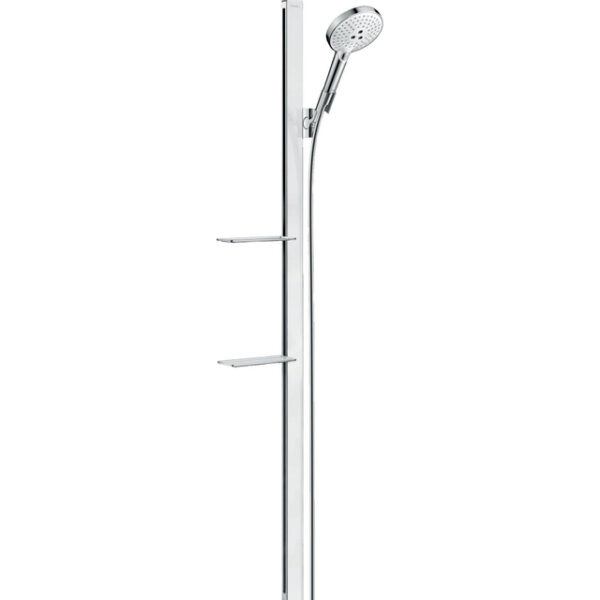 Hansgrohe Raindance Select S Unica Doucheset - glijstang - raindance select S 120 3jet handdouche - zeepschaal - 150cm - doucheslang 160cm - wit/chroom OUTLET 27646400