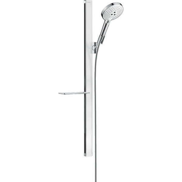 Hansgrohe Raindance Select S Unica Doucheset - glijstang - raindance select S 120 3jet handdouche - zeepschaal - 90cm - doucheslang 160cm - wit/chroom 27648400