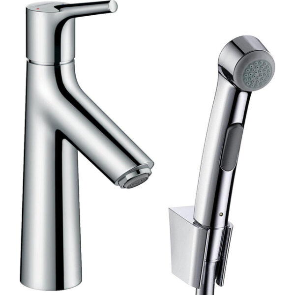 Hansgrohe Talis S bidetset mets wastafelkraan met handdouche en doucheslang chroom 72290000