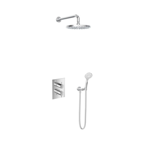 Hotbath Get Together IBS2A Regendoucheset inbouw - 35cm wandarm - 25cm ronde hoofddouche - 3 standen handdouche - chroom IBS2ACR14