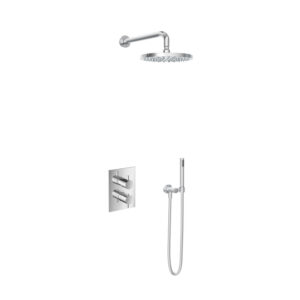 Hotbath Get Together IBS2A Regendoucheset inbouw - 35cm wandarm - 25cm ronde hoofddouche - staafhanddouche - chroom IBS2ACR4