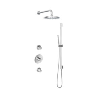 Hotbath Get together IBS2R Regendoucheset inbouw - 35cm wandarm - 25cm ronde hoofddouche - staafhanddouche glijstang - chroom IBS2RCR47