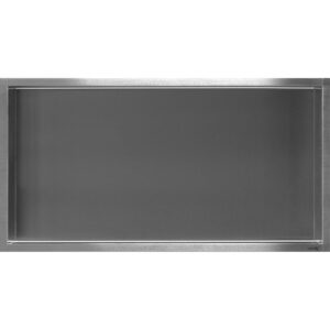 Looox BoX nis - 60x30x10cm - inbouw - rvs geborsteld BOX-60-10