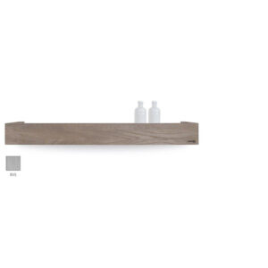 Looox Wood collection shelf BoX 90cm met bodemplaat rvs geborsteld eiken RVS geborsteld WSHBOX90RVS