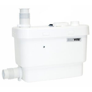 Sanibroyeur Sanivite vuilwaterpomp voor keuken douche bad bidet en wastafel opvoerhoogte 5m of horizontaal 50m wit 005096