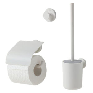 Tiger Urban Toiletaccessoireset - Toiletborstel met houder - Toiletrolhouder met klep - Handdoekhaak - Wit 4008911316414